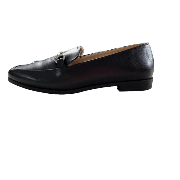 Journee Collection Lacie Shoes Womens Size 7 Black Slip On Loafers Moc Toe Bit - Picture 4 of 16